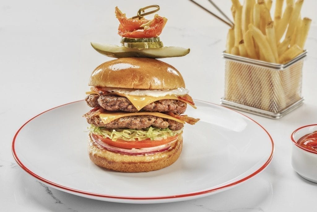 Strat Cafe & Wok - Double Double Hangover Burger