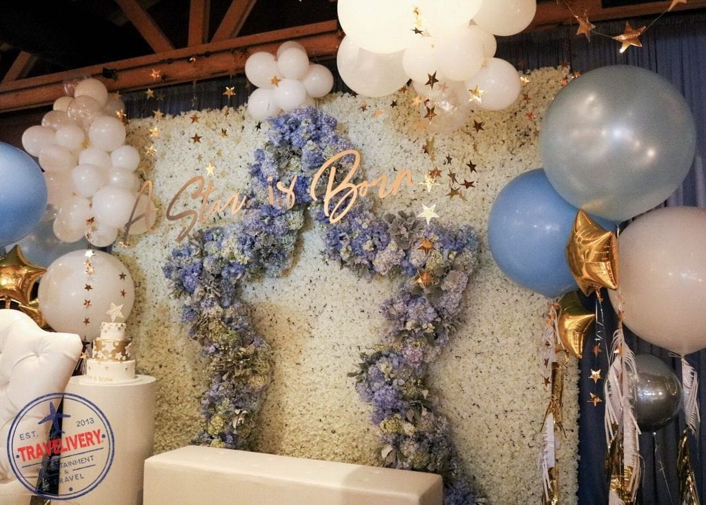 Decor at Andy's baby shower at The Palm Beverly Hills