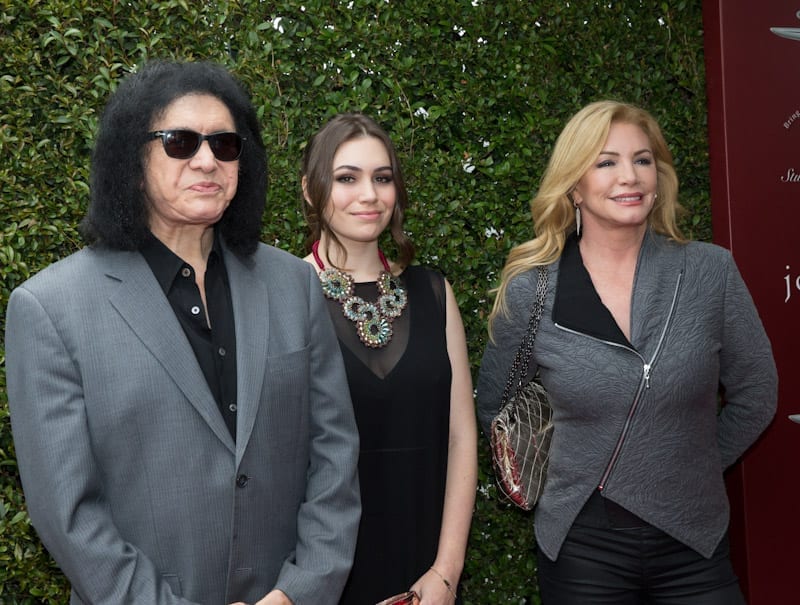 Gene Simmons, Sophie Simmons, and Shannon Tweed at John Varvatos 11th Annual Stuart House Benefit