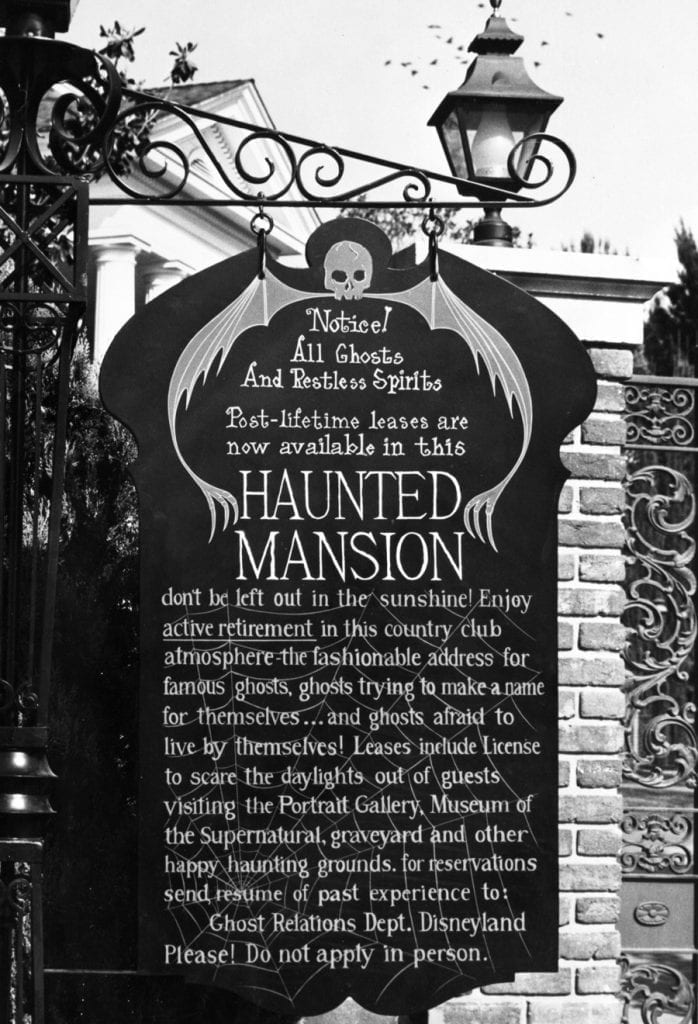 Haunted Mansion Notice
