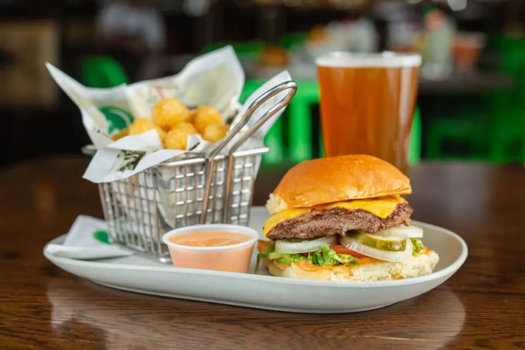 Wahlburgers - The Our Burger with Tater Tots