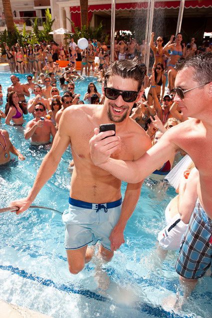 Michael Phelps Photos at Encore Beach Club inside Encore at Wynn Las Vegas