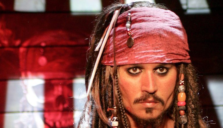 Johnny Depp in Wax as Captain Jack Sparrow