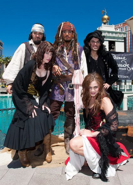 Johnny Depp's Jack Sparrow Wax Figure outside of Madame Tussauds at The Venetian in Las Vegas