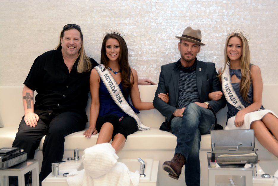 Miss Nevada USA Nia Sanchez, Shanna Moakler and Matt Goss Visit COLOR: A Salon by Michael Boychuck