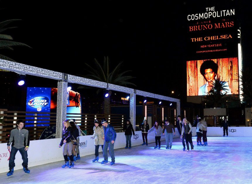 NYE celebration at The Ice Rink  at The Cosmopolitan of Las Vegas
