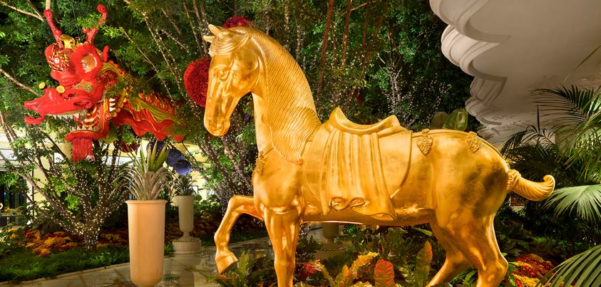 Chinese New Year 2014 Horse Sculpture at Wynn Las Vegas