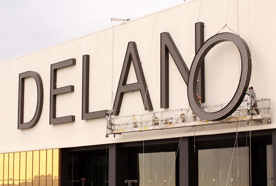 Delano Las Vegas First Exterior DELANO Sign Completed