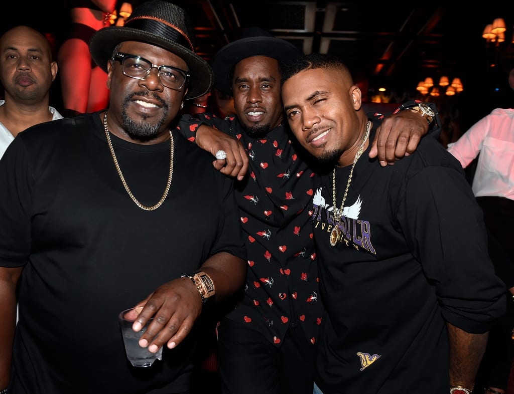 Cedric The Entertainer, Sean Diddy Combs & Nas at Sean “Diddy” Combs, Mark Wahlberg, and Stephen Espinoza host Double or Nothing Welcome to Fight Weekend Kick-Off Powered by CÎROC
