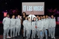 Centennial High School Basketball Players with Kayla Alexander & Bill Laimbeer at Las Vegas Aces & MGM Resorts Press Conference Event