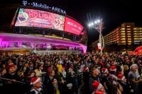 Crowds at Holiday at The Park in front of T-Mobile Arena