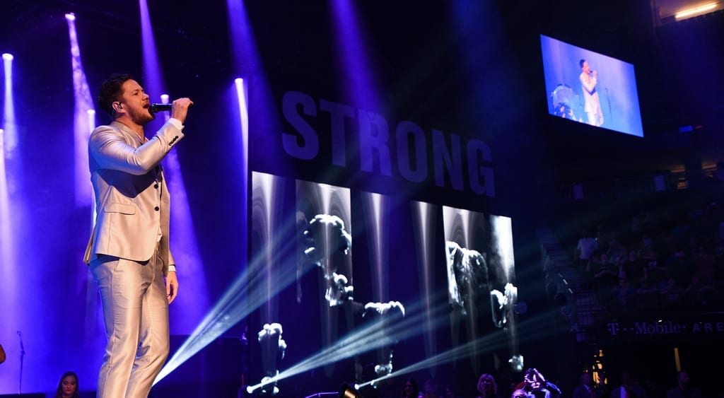 Dan Reynolds of Imagine Dragons Performs at Vegas Strong Benefit Concert