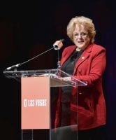 Mayor Carolyn Goodman Speaks to Guests at the Las Vegas Aces & MGM Resorts Press Event