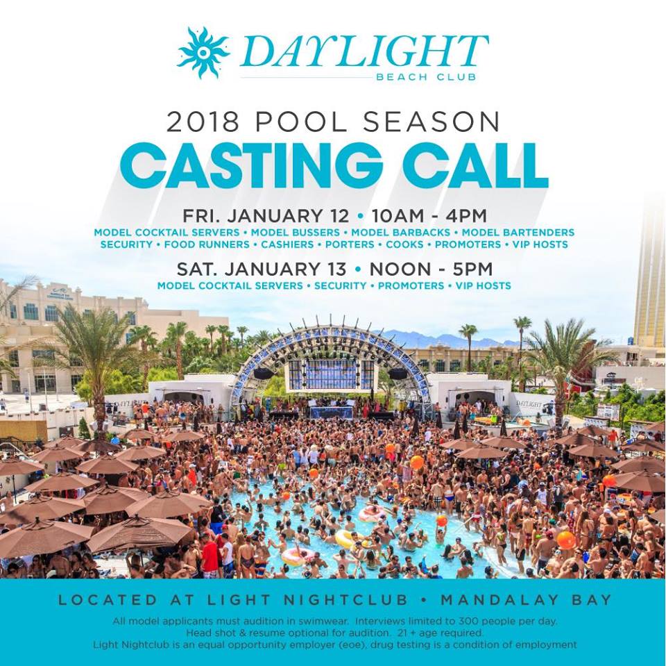 Daylight Beach Club 2018 Pool Season Casting Call