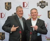Derek Stevens and Team President Kerry Bubolz Pose on the Fan Fest Red Carpet