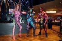 Cosplay models set the mood at the grand opening of Esports Arena Las Vegas at Luxor Hotel and Casino