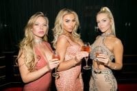 Maisa Kehl, Khloe Terae and Chealse Sophia Howell with Drinks at Crazy Horse III