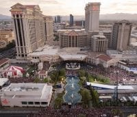 Travis Pastrana Jumps Caesars Palace Fountains as Tribute to Evel Knievel