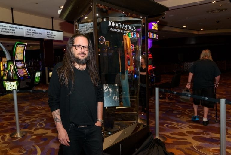 Jonathan Davis Unveils Memorabilia Case At Hard Rock Hotel & Casino Las Vegas,
