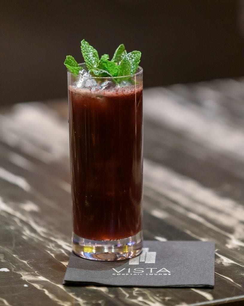 The RaiderNation cocktail, now available at VISTA Cocktail Lounge at Caesars Palace