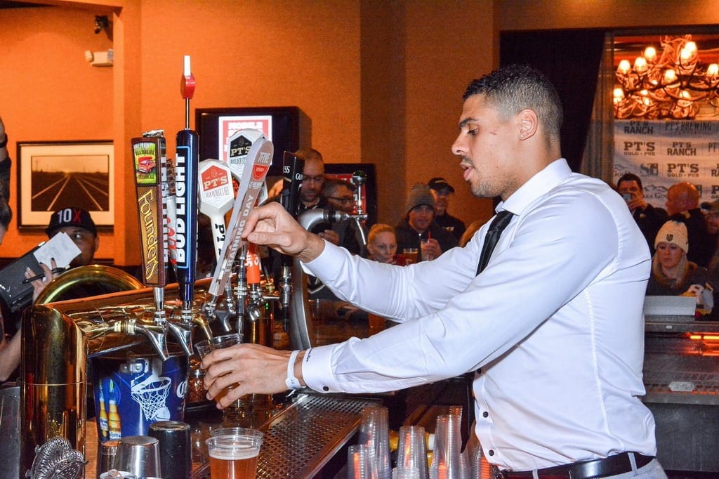 PT's Entertainment Group - Ryan Reaves Pouring 7Five Training Day Beer