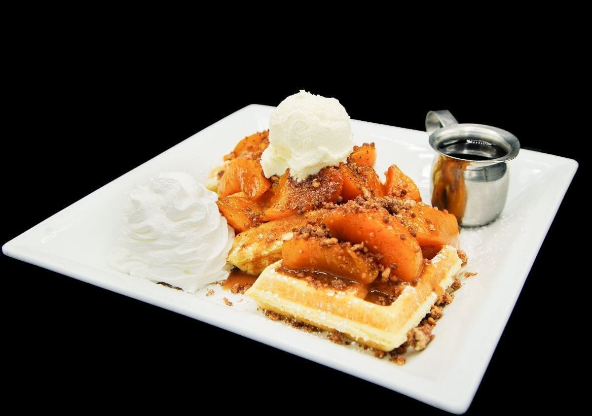 Peach Cobbler Waffle at Distill and Remedy’s Travelivery® Las Vegas