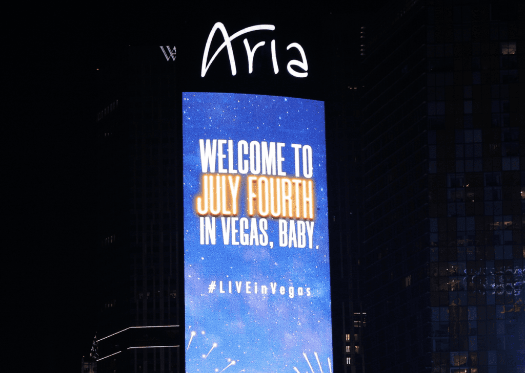 ARIA Las Vegas Fourth of July Marquee