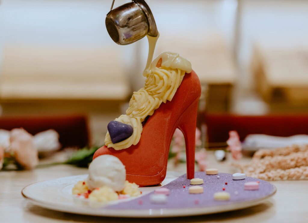 Red Velvet Shoe Dessert at Bottiglia Cucina & Enoteca
