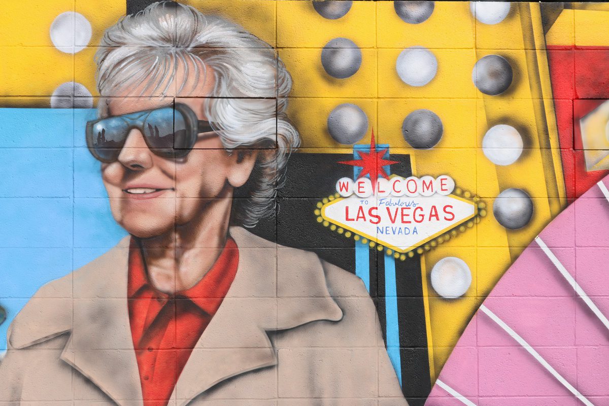 Betty Willis on mural at The Neon Museum