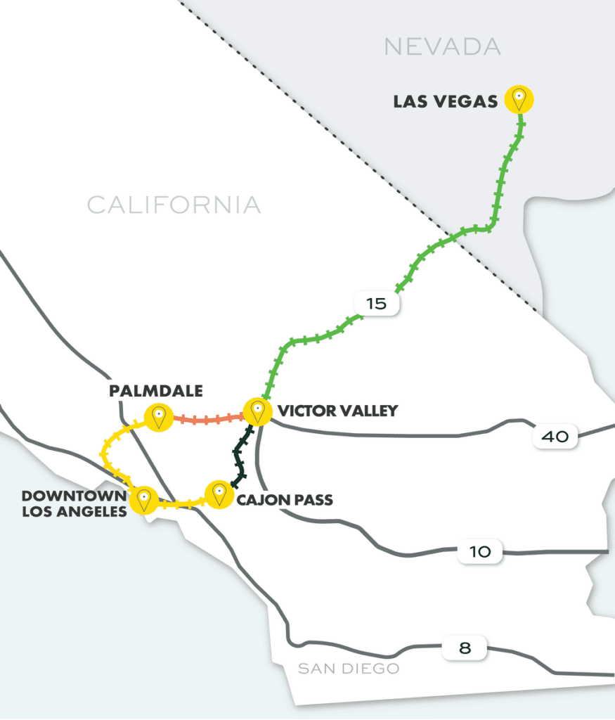 Brightline West - Las Vegas Route Map Overview