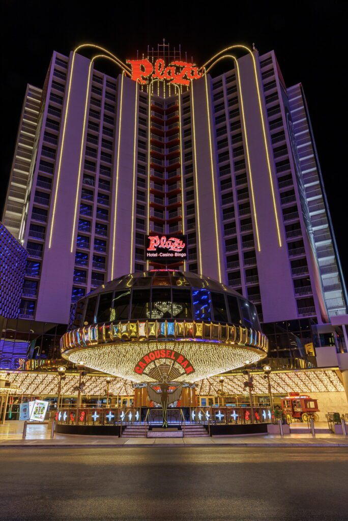 Carousel Bar at the Plaza Hotel & Casino - Main Street Facade