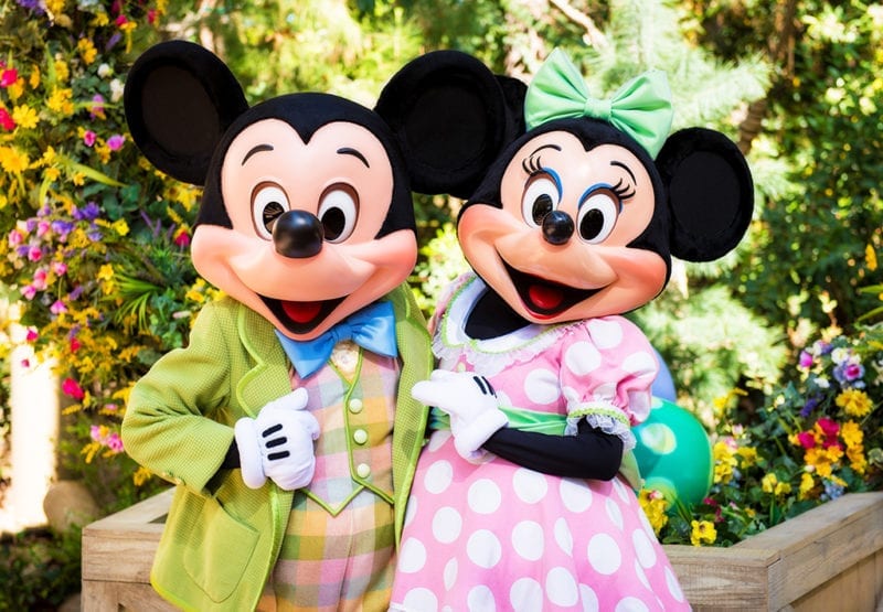 Easter at Disneyland with Mickey and Minnie