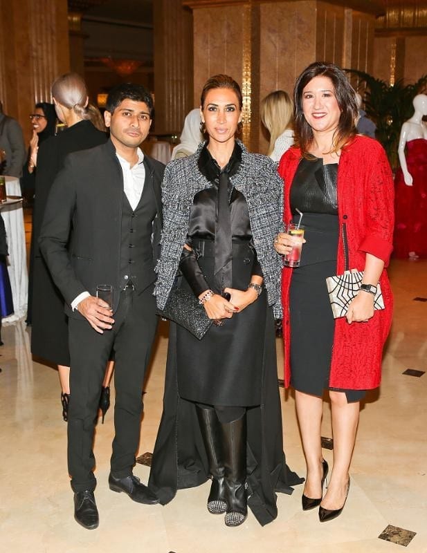 Shashi Menon, Nadine Kanso and Nez Gebreel at Style.com/Arabia and Farfetch Event
