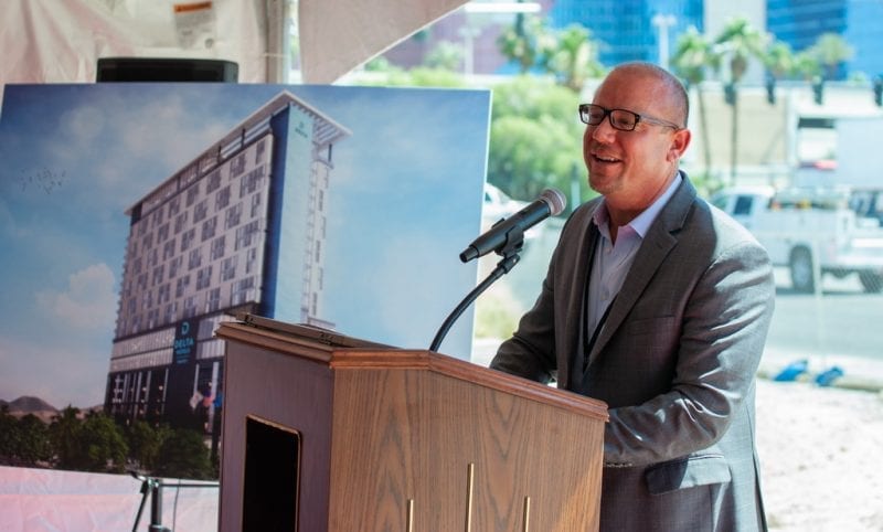 CAI Investments Founder Christopher Beavor at Groundbreaking of Delta Hotels by Marriott