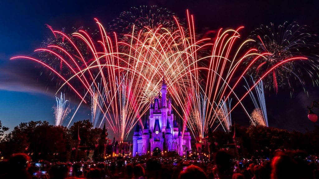Disneyland Fireworks at Night