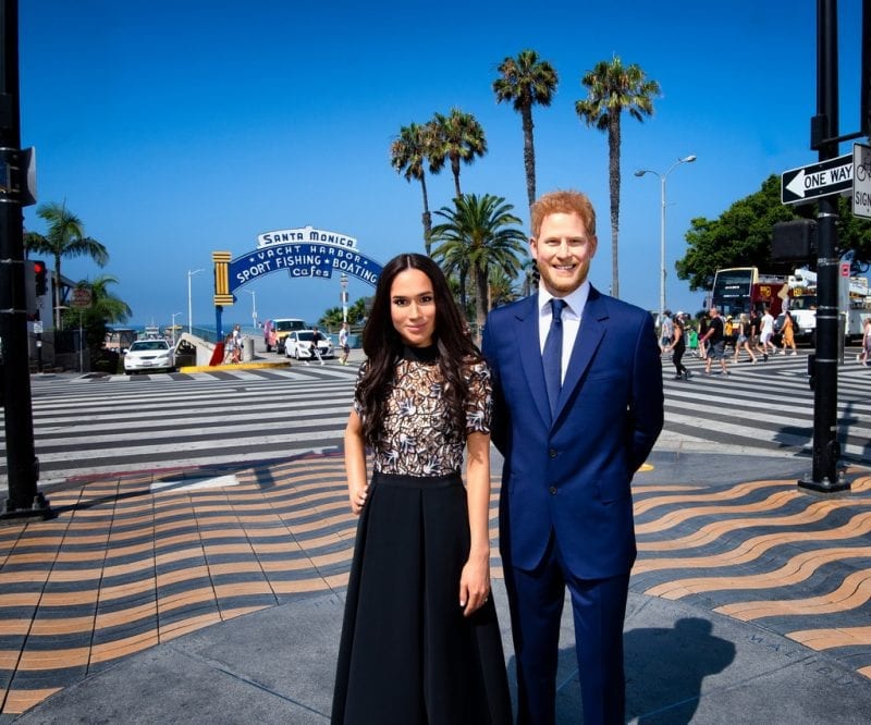 Prince Harry and Meghan Markle at Santa Monica Pier