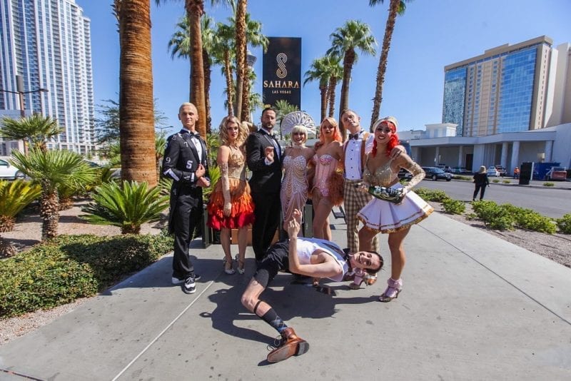 The cast of BLANC de BLANC toasts the all-new SAHARA Las Vegas celebrating the resort-casino’s official transformation and iconic brand return.