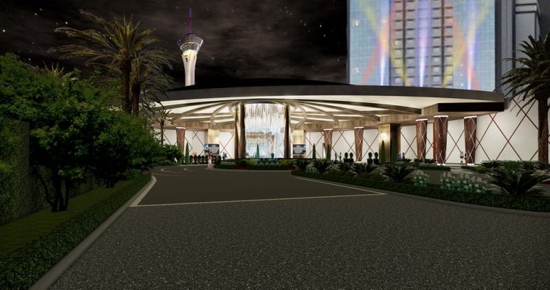 The main porte-cochére will be transformed to welcome guests to the all-new SAHARA Las Vegas.