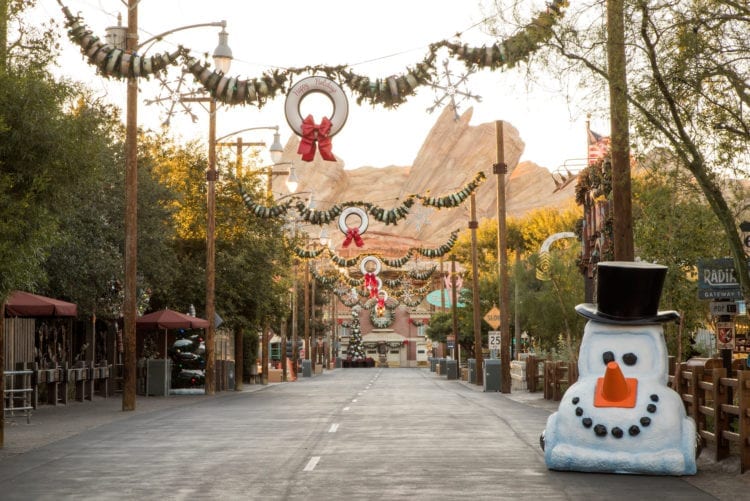 Holidays in Cars Land at Disney California Adventure Park
