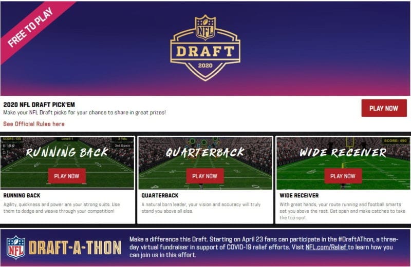 Caesars Entertainment - NFL Draft Pick’em Online Game