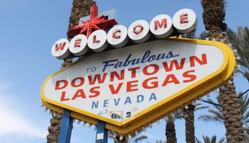 Old Welcome to Downtown Las Vegas Sign