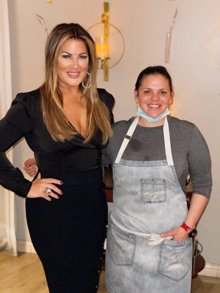 Emily Simpson with La Strega's Executive Chef and Partner Gina Marinelli