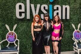 Claire Sinclair Renee Olstead and Carlotta Champagne on carpet full body