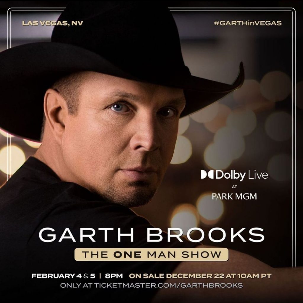 Garth Brooks at Dolby Live inside Park MGM