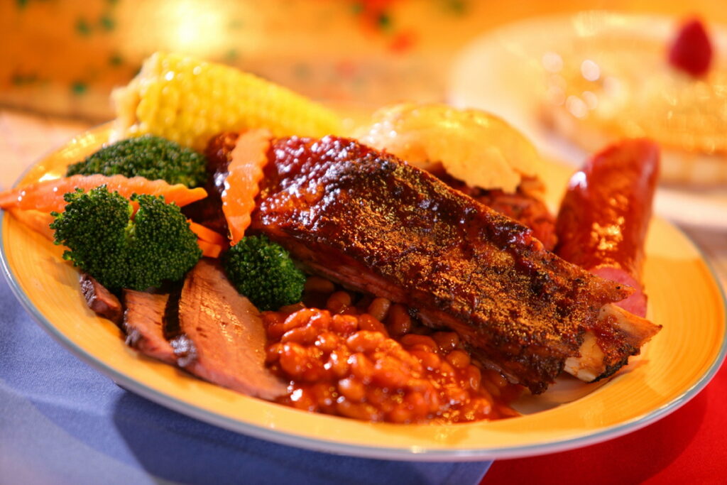 The hearty plate of food at Garden Buffet, offers great value among buffets in Las Vegas.