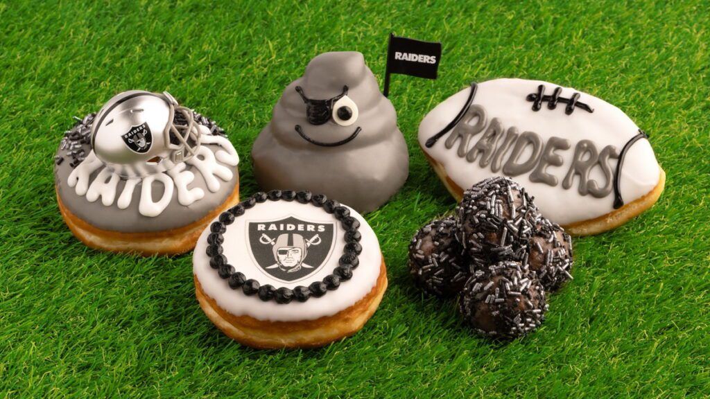 Las Vegas Raiders themed doughnuts
