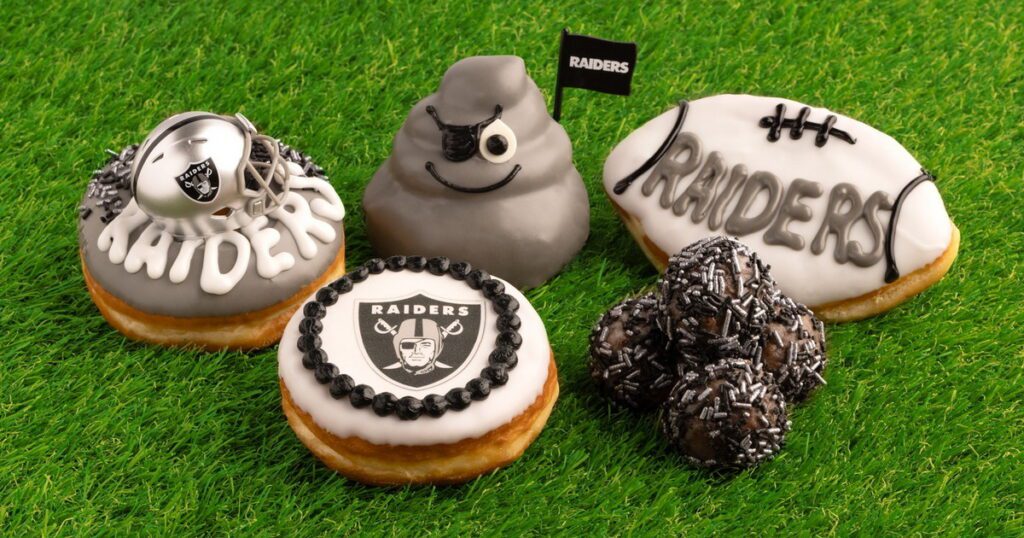 Las Vegas Raiders themed doughnuts