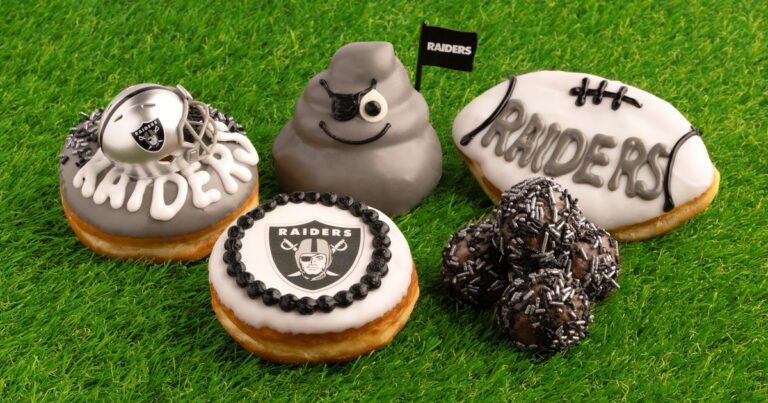 Las Vegas Raiders themed doughnuts