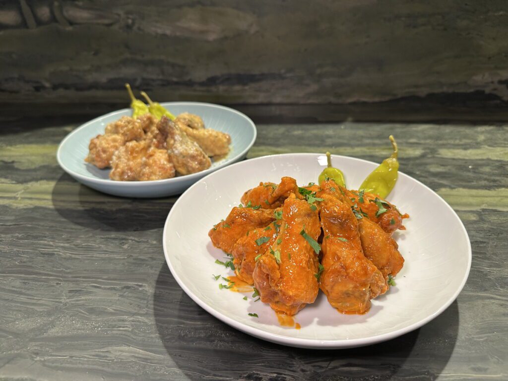 Parmesan and Buffalo Bird Legs at Muzzarella Slice House