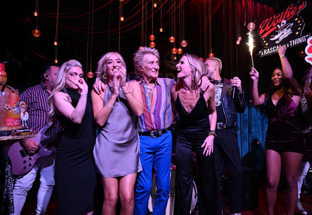 Sir Rod Stewart Celebrates Wolfie’s Whisky at Caspian’s